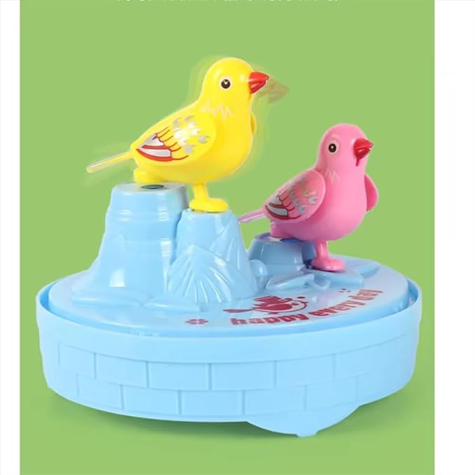 Lovely Talking Bird Cage for Kids with Light and Music Voice Controlled Induction Bird Mini Birdcage